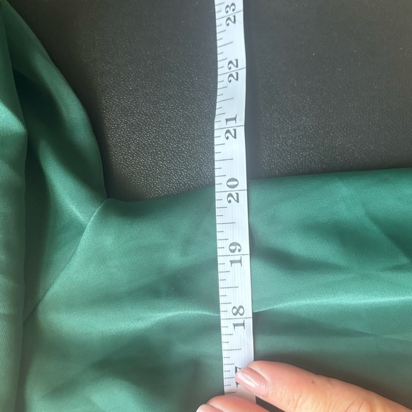 Women’s Byinn Green Off Shoulder Ruffle Blouse Size Medium – Romantic Flowy Top - Picture 7 of 8